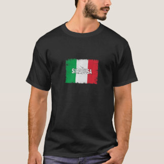 Siracusa Italien Stadt mit italienischer Flagge T-Shirt