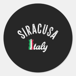 Siracusa Sizilien Urlaubs-Souvenir - Retro Siracus Runder Aufkleber