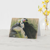 Siren dunkle Meerjungfrau Grußkarte Karte (Gelbe Blume)