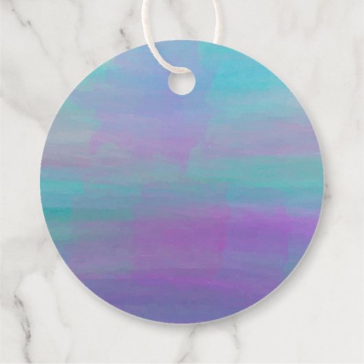 SIREN Lila Gold Meerjungfrau Ocean Sea Babydusche Geschenkanhänger (Rückseite)