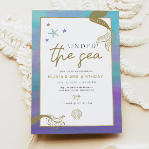 SIREN Lila Gold Mermaid Beach Girl Birthday