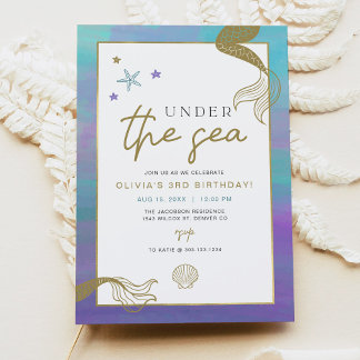 SIREN Lila Gold Mermaid Beach Girl Birthday