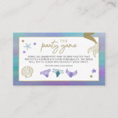 SIREN Mermaid Beach Bachelorette Panty Game Card Platzkarte (Vorderseite)
