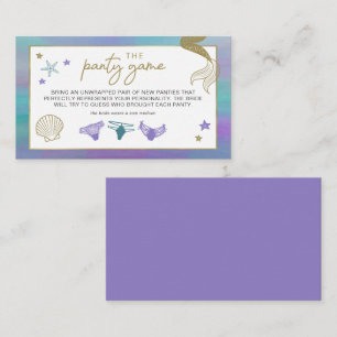 SIREN Mermaid Beach Bachelorette Panty Game Card Platzkarte