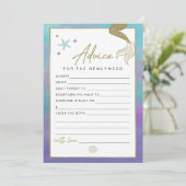 SIREN Mermaid Neue Ratschläge und Wünsche Game Car Einladung (Stehend Vorderseite)