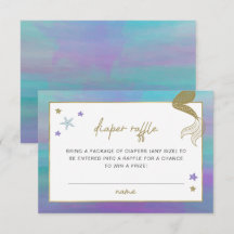 SIREN Mermaid Tropical Beach Diaper Raffle Ticket