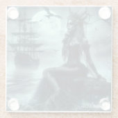 Siren of the Moonlit Tide Glasuntersetzer (Rückseite)
