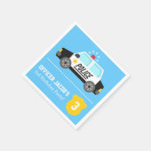 Siren Police Car Kindergeburtstag Party Serviette (Ecke)