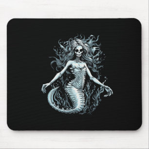 Siren-Skelett-Meerjungfrau-Schädel-T-Shirt Frauen  Mousepad