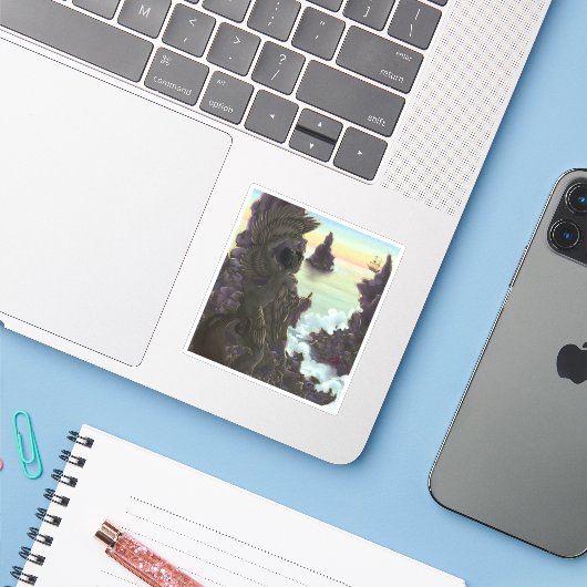 Siren Stones Aufkleber (Laptop mit iPhone)