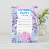 SIRENA Geburtstagsparty - Einladung (Stehend Vorderseite)