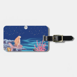 Sirena mirando la luna gepäckanhänger