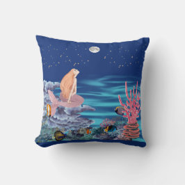 Sirena mirando la luna kissen