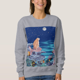 Sirena mirando la luna sweatshirt
