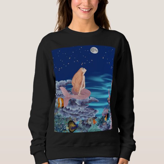 Sirena mirando la luna sweatshirt (Vorderseite)