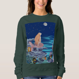 Sirena mirando la luna sweatshirt