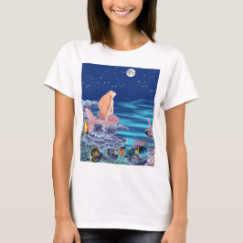 Sirena mirando la luna T-Shirt