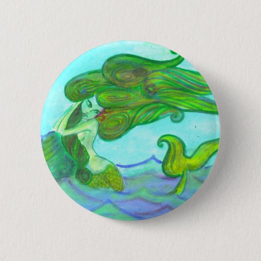 Sirene am Felsen Button (Vorderseite)