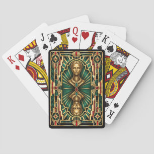 Sirene, Art Deco Mythisch Spielkarten
