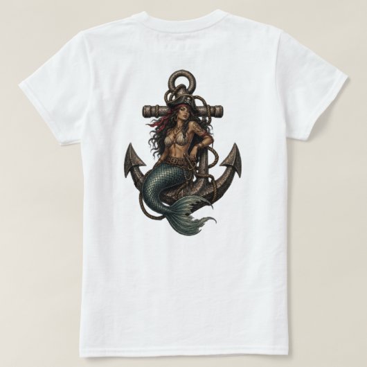 Sirene des Ankers T-Shirt (Design Rückseite)