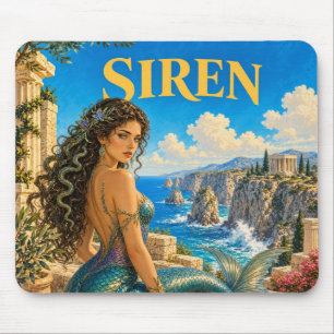 Sirene, Gothic Fantasy Monster Mousepad