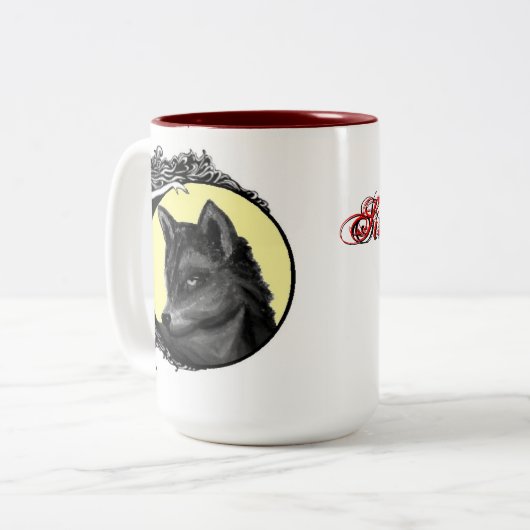 Sirene-Lied-Tasse Zweifarbige Tasse (Vorderseite Links)