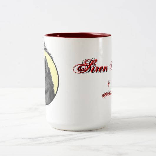 Sirene-Lied-Tasse Zweifarbige Tasse (Mittel)
