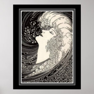 "Sirene-Sprach" Kunst-Deko-Druck 16 x 20 Ca 1937 Poster