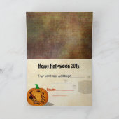 Sirene-Spuk Halloween-Kürbis-Schnitzen Karte (Innenseite)