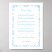 Siren's Song Poem Print Poster (Vorne)