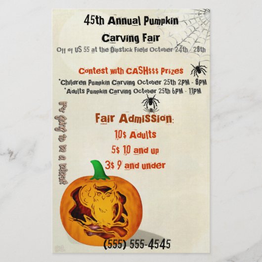 Sirens Spuk Halloween Pumpkin Carving Event Flyer (Vorne)