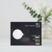 Sirius B White Dwarf Star Space Infographic Postkarte (Stehend Vorderseite)