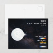 Sirius B White Dwarf Star Space Infographic Postkarte (Vorne/Hinten)