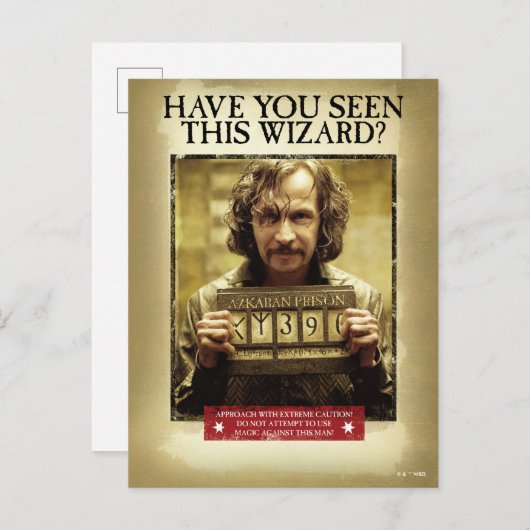 Sirius Black Gewollt Poster Postkarte (Vorne/Hinten)