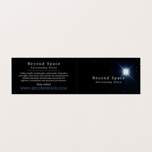 Sirius, Brightest Star Astronomen, Astronomie Stor Visitenkarten (Außenseite Aufgefaltet)