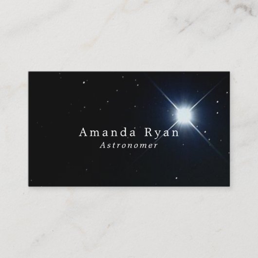 Sirius, Brightest Star, Astronomie Visitenkarte (Vorderseite)