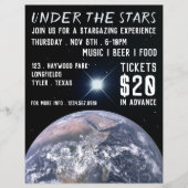 Sirius Star & Earth, Planetarium Eventwerbung Flyer (Vorne)