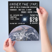 Sirius Star & Earth, Planetarium Eventwerbung Flyer (Hand)