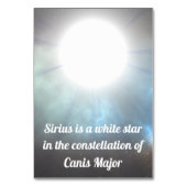 Sirius Tischnummer (Rückseite)