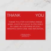 Sirocco‑Dankeskarte Mitteilungskarte (Vorderseite)