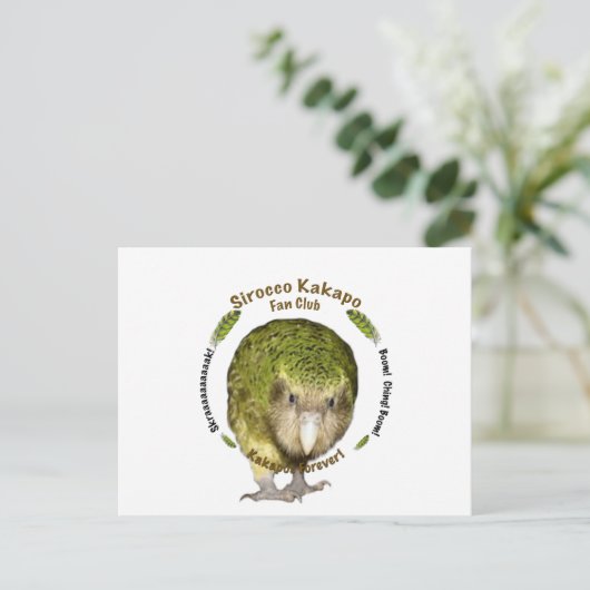 Sirocco Kakapo Postkarte (Stehend Vorderseite)