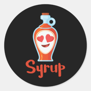 Sirup für Pfannkuchen Paarkostüm Halloween Süß Runder Aufkleber