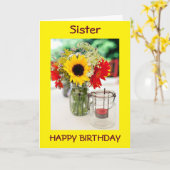 SIS, BEST FRIEND, KONFIDANTE/LIEBE AM BURTSTAG KARTE (Gelbe Blume)