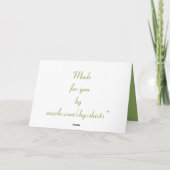 Sis, danke, dass du dort gewesen bist. dankeskarte (Rückseite)