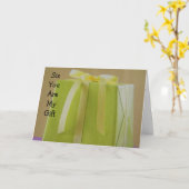 "SIS, DU BIST MEIN GESCHENK" MOTHERTAG KARTE (Gelbe Blume)