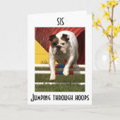 *SIS* JUMPING THRU HOOPS ZU WÜNSCHEN U GLÜCKLICH G KARTE (Gelbe Blume)