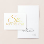 Sis Let's do this - Funny Bridesmaid Vorschlag Folienkarte (Anzeige)