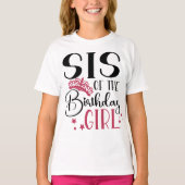 Sis of the Birthday Girl Customized Squad Matching T-Shirt (Vorderseite)
