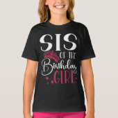 Sis of the Birthday Girl Customized Squad Matching T-Shirt (Vorderseite)