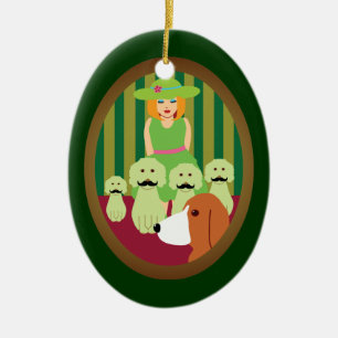 Sis & P und die mehrigen Hunde des Mysteriums Keramikornament